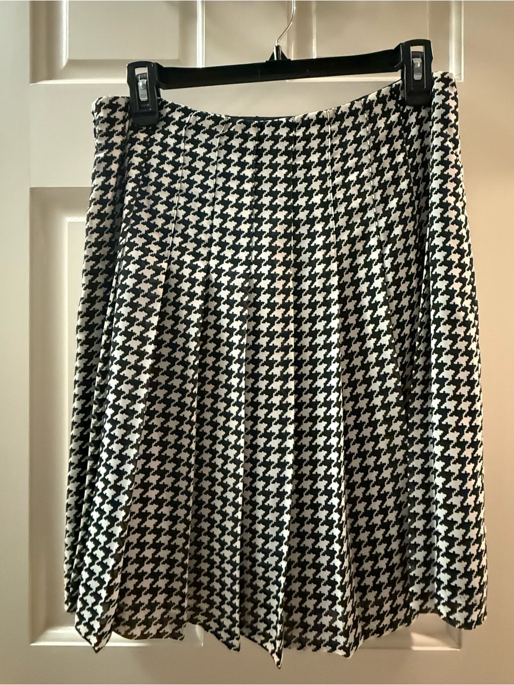 Ralph Lauren Black & White Houndstooth Circle Skirt
